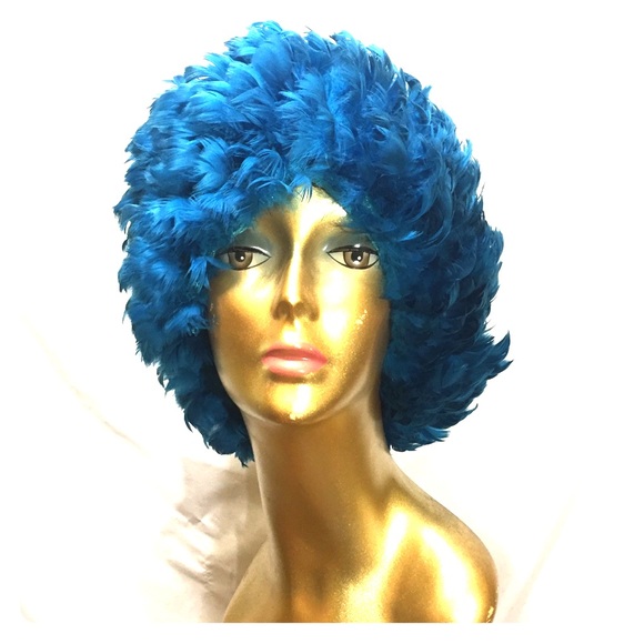 Vintage Accessories - Vintage feather hat wig high fashion